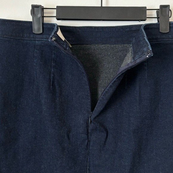 LOFT Dark Wash Denim Sailor Mini Skirt - Picture 7 of 9